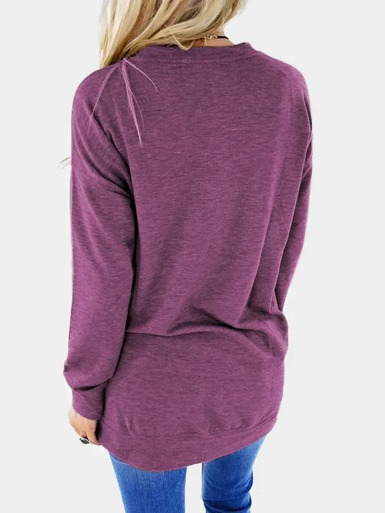 Wholesale Long Sleeve Round Neck Plain Tee