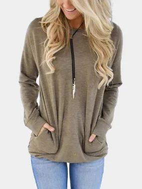 Wholesale Long Sleeve Round Neck Plain Tee