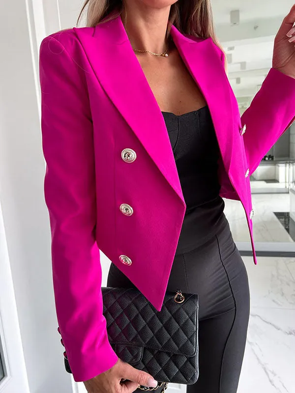 Women's Elegant Short Blazer with Buttons | Chic and Ideal for All Seasons